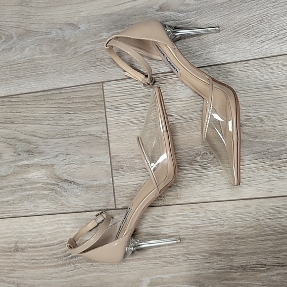 Steve Madden Size 6 Moxxi Clear Pointed Toe Pump - Picture 3 of 8